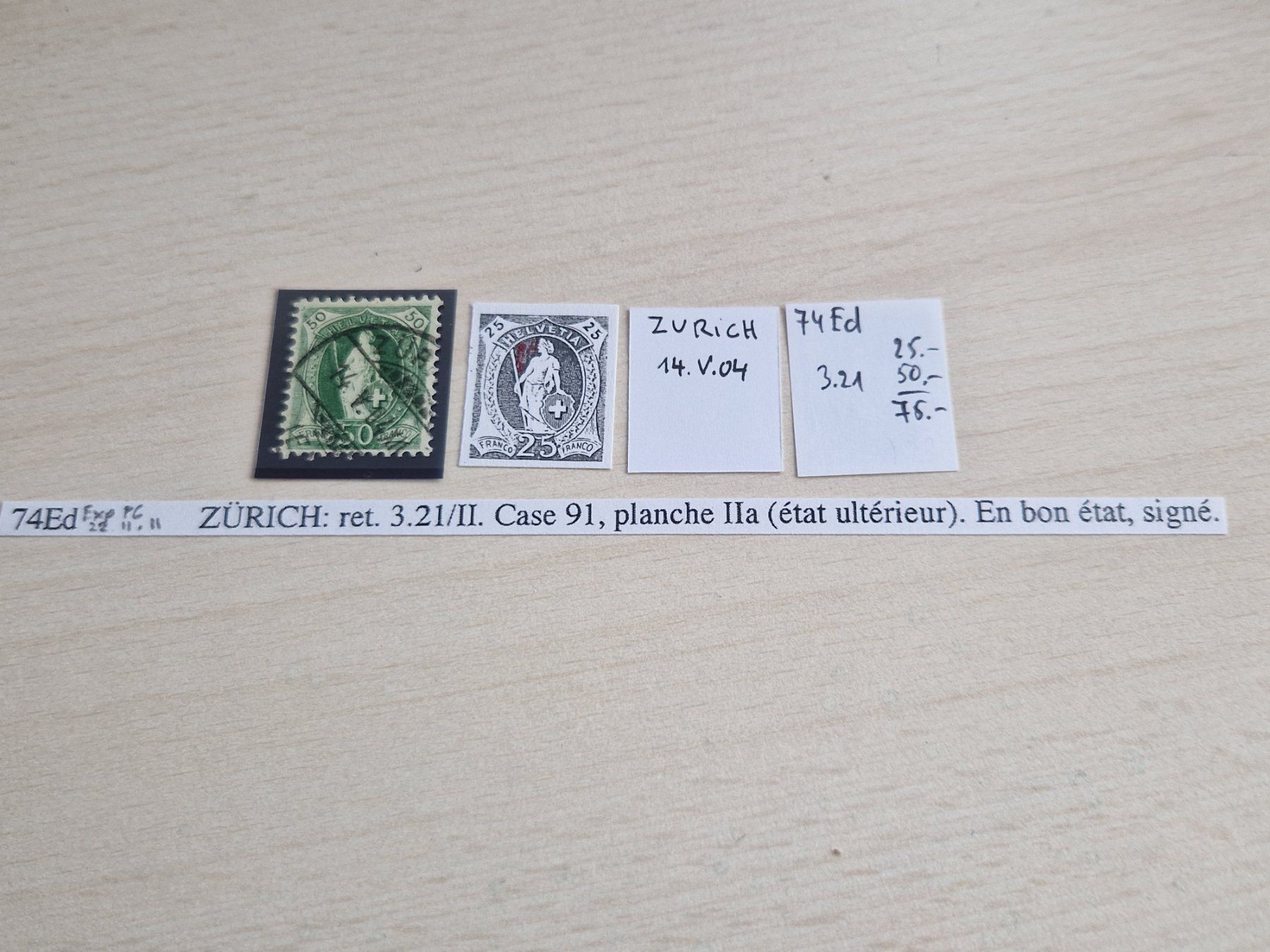 Tutti i francobolli: Stehende 74Ed.3.21/II, signiert, ab 1.- – Usato da Burgdorf venduto da Glossy01