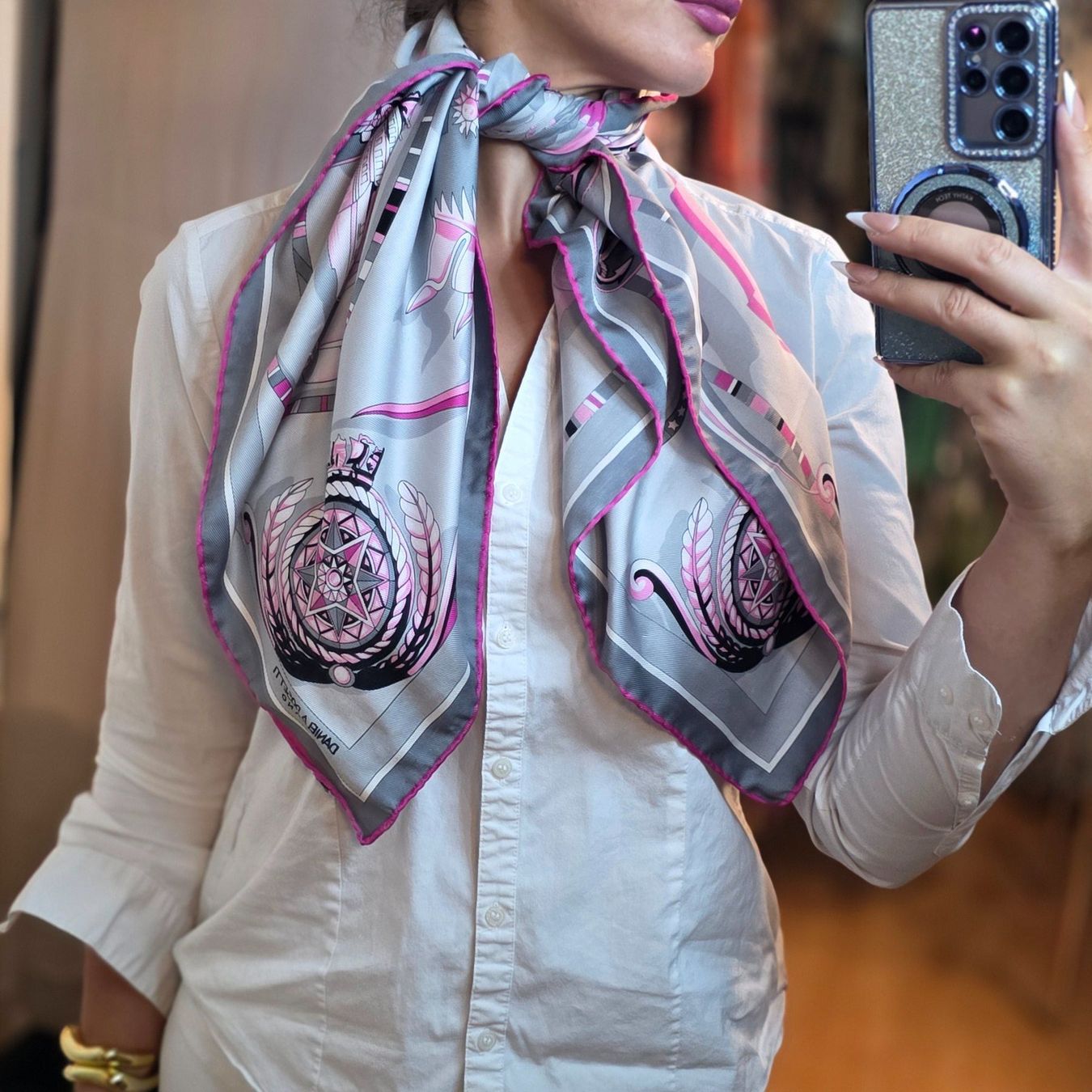 Foulards, Tücher & Schals: Daniela Rosetti Seidentuch 100% Seide Milano – Gebraucht aus Wald ZH von CapLux 2