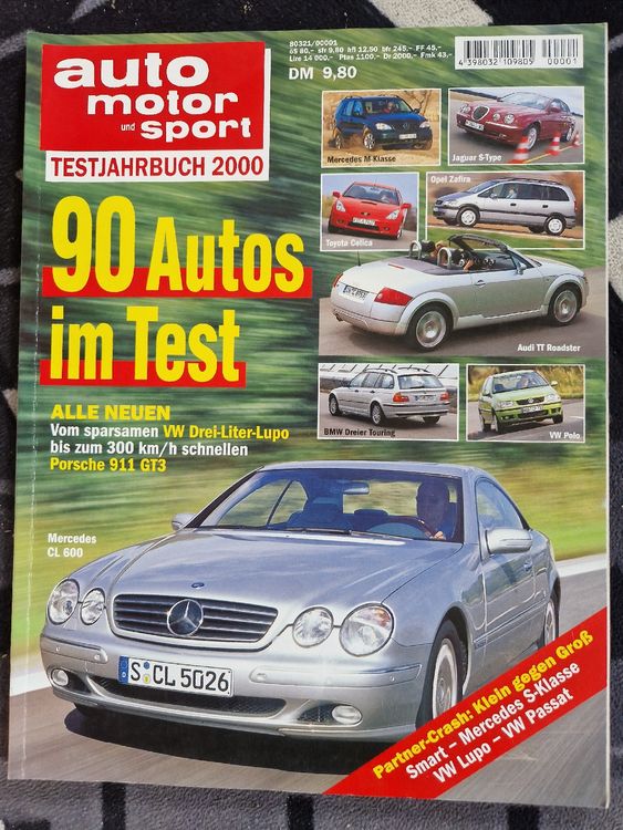 TestJahrbuch 2000 Auto Motor u Sport 90 Autos im Test