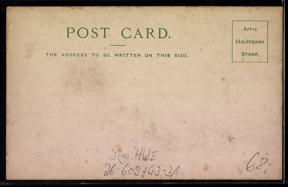 Cartoline postali: Handgemalt sign. H. W. E.: Dame im roten – Usato da Berlin venduto da bartko-reher 1