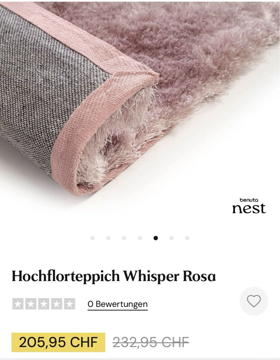 Tappeti: Benuta hochflorteppich rosa – Usato da Root venduto da Fashionhomeandmore 5