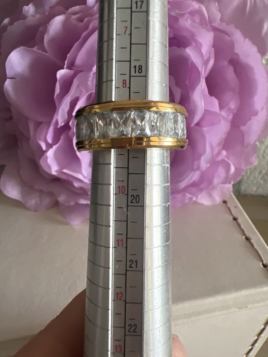 Anelli: Eleganter Edelstahl Ring mit Zirkonia – Nuovo (secondo la descrizione) da Seon venduto da Sunny-Schmuck78 5