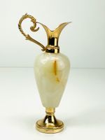 Elegante Vintage Soliflore Onyx Vase mit Goldakzenten