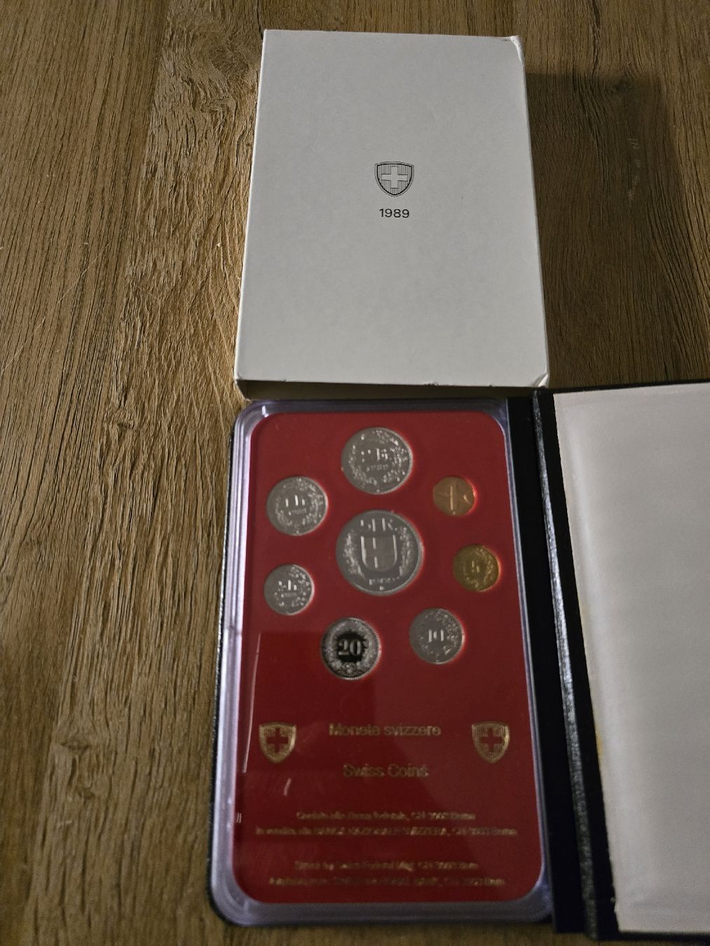 Tutti le monete: Schweizer Münzsatz 1989 PP – Nuovo e nell'imballaggio originale da Turtmann venduto da SASGRU 1