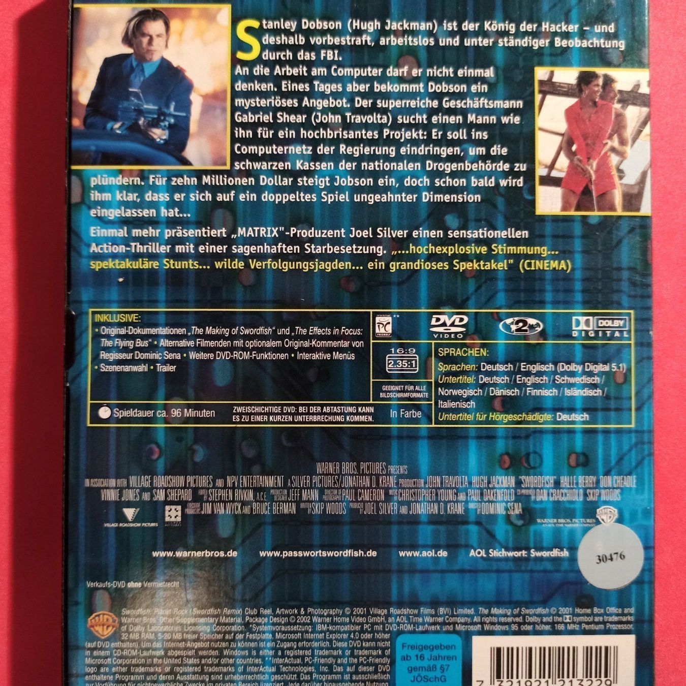 Tutti i DVDs: Passwort: Swordfish – Usato da Dübendorf venduto da kb86_MOVIE 1