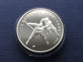 20 Franken Silbermünze Ice Hockey 2008