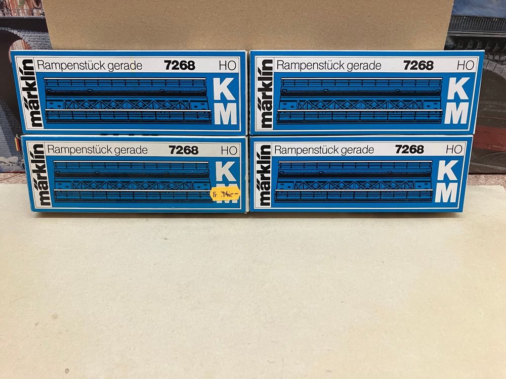 Märklin 4x7268 Rampenstück gerade, K u. M Gleis, H0 (Neu (gemäss ...