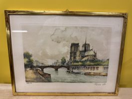 Frank Will Paris Stichradierung 374/500 39x29cm gerahmt