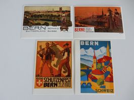 4 Ansichtskarten Bern Schweiz,  Schützenfest 1910