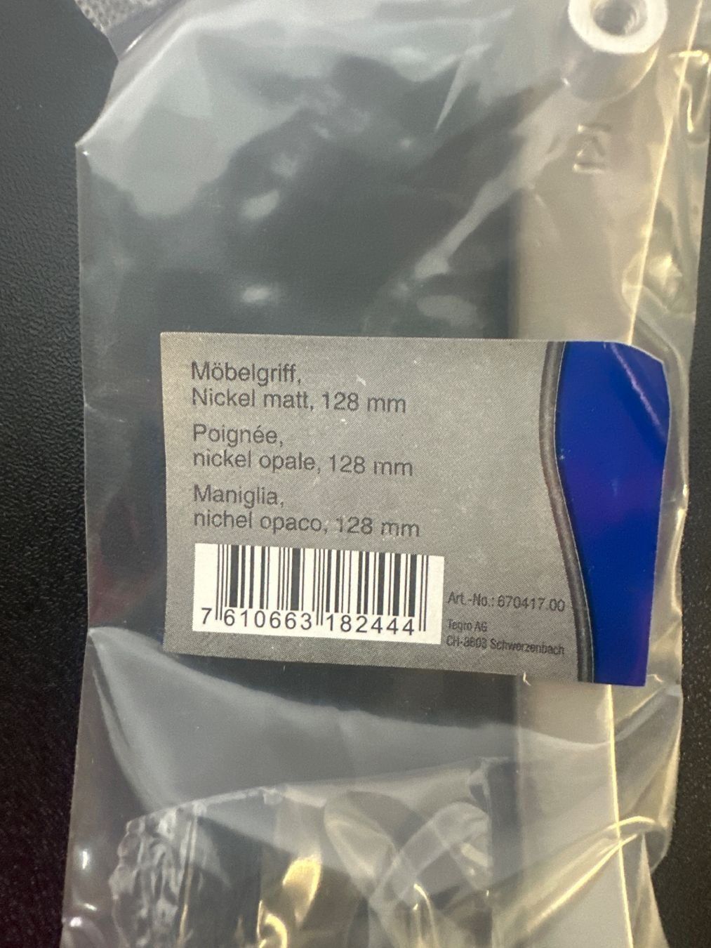 Eisenwaren: Möbelgriffe Nickel matt 128mm von Tegro AG – Neu und originalverpackt aus Gerlafingen von Tsuru 2