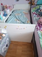 Kinderbett weiss mit Bettinhalt guter Zustand 70×140