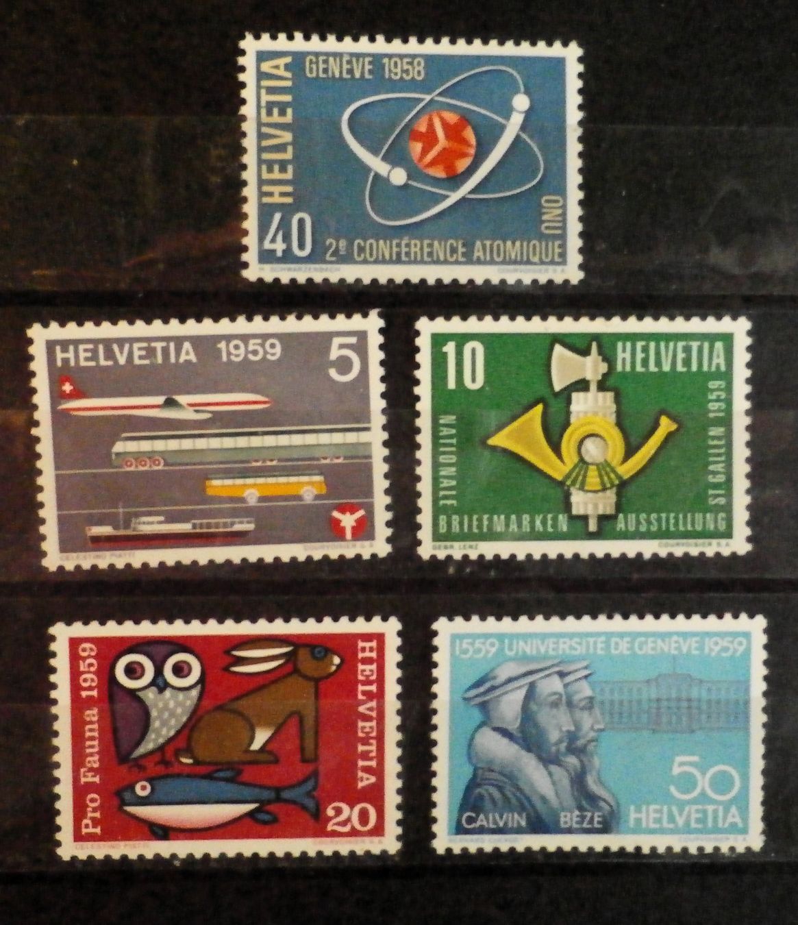 Tutti i francobolli: CH Werbemarken 1959 +Atomkonferenz ** – Nuovo (secondo la descrizione) da Kehrsatz venduto da Bernherb2