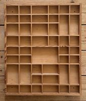 Setzkasten aus Holz / Vintage Wandregal