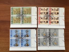 1993 PP  CH Erstag gest.Viererblock mit Tab  (K147)