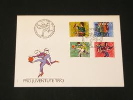 Pro Juventute FDC 1990 Nr. 315 - 318 Jugend - Freizeit