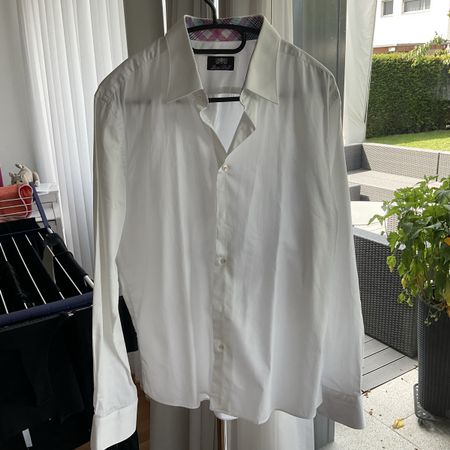 Chemise homme Lucas Delli blanche, taille 41-42/L