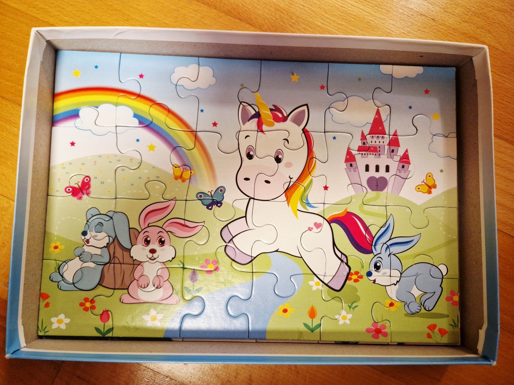 Ravensburger Puzzle: Ravensburger Puzzle 2x24 Teile, Einhorn & Häschen, 4+ – Usato da Winkel venduto da MischiEtter 1