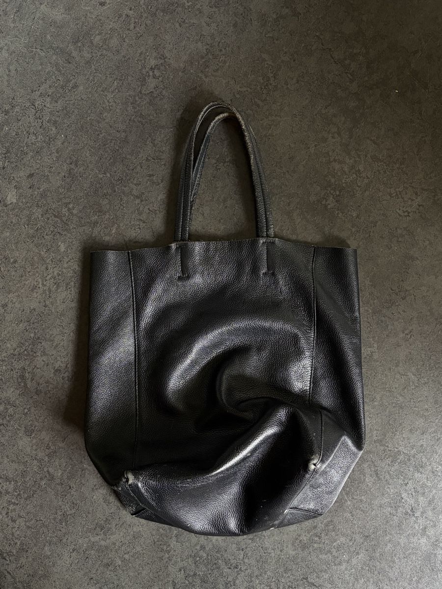 Borse: Schwarze Leder Tasche/ Shopper – Usato da Zürich venduto da megastored 3