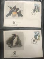 WWF Falkland 1991 Satz Königspinguin illustr. Ersttagsbriefe