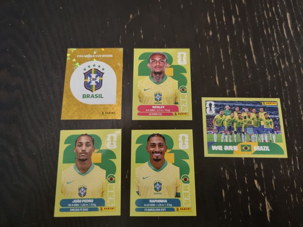 Panini FIFA World Cup 2026 Sticker Brasil 5 Stk (Neu (gemäss