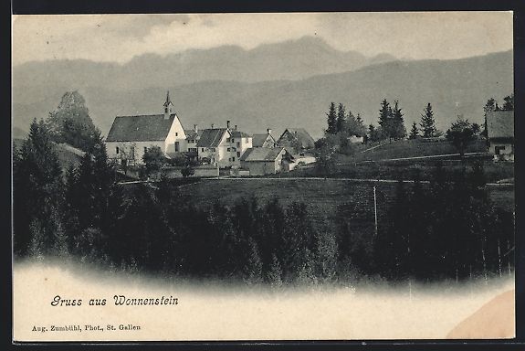 Cartoline postali: AK Wonnenstein, Ortsansicht mit Umgebung – Usato da Berlin venduto da bartko-reher