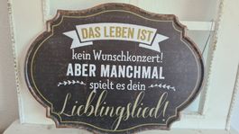 Shabby- chic Schild Spruch 40x30cm Einzelstück