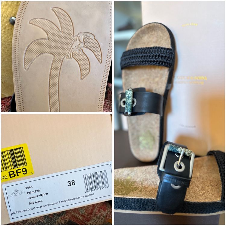 MAISON SCOTCH leather slides, 38, worn once! 9