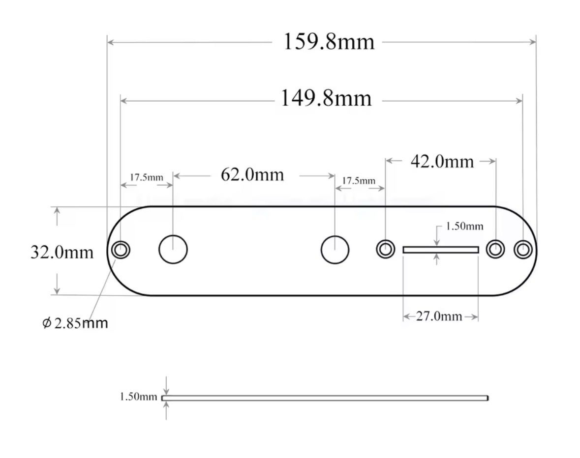 Strumenti musicali: Telecaster Control Plate Nickel – Nuovo e nell'imballaggio originale da Luzern venduto da MusikElektronikShop 2