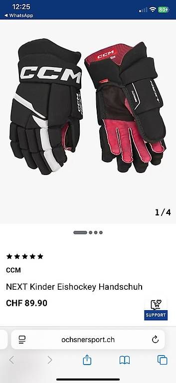 Ccm Gants: Neue Eishockey Handschuhe CCM 11 – Neuf avec emballage d'origine à Horgen par nasten 2