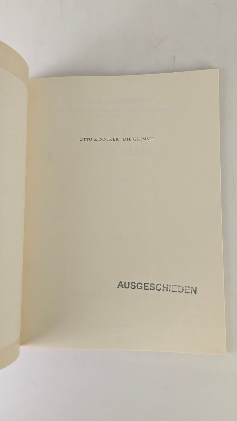 Libri: Berner Heimatbücher: Die Grimsel – Usato da Zürich venduto da axolottchen 2