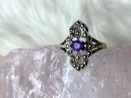 Ring Silber 925 mit violettem Stein