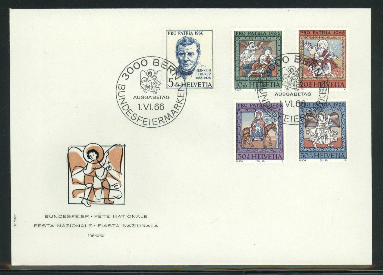 Tutti i francobolli: 1966, FDC, Pro Patria (2) – Usato da Willisau venduto da Vollstempel