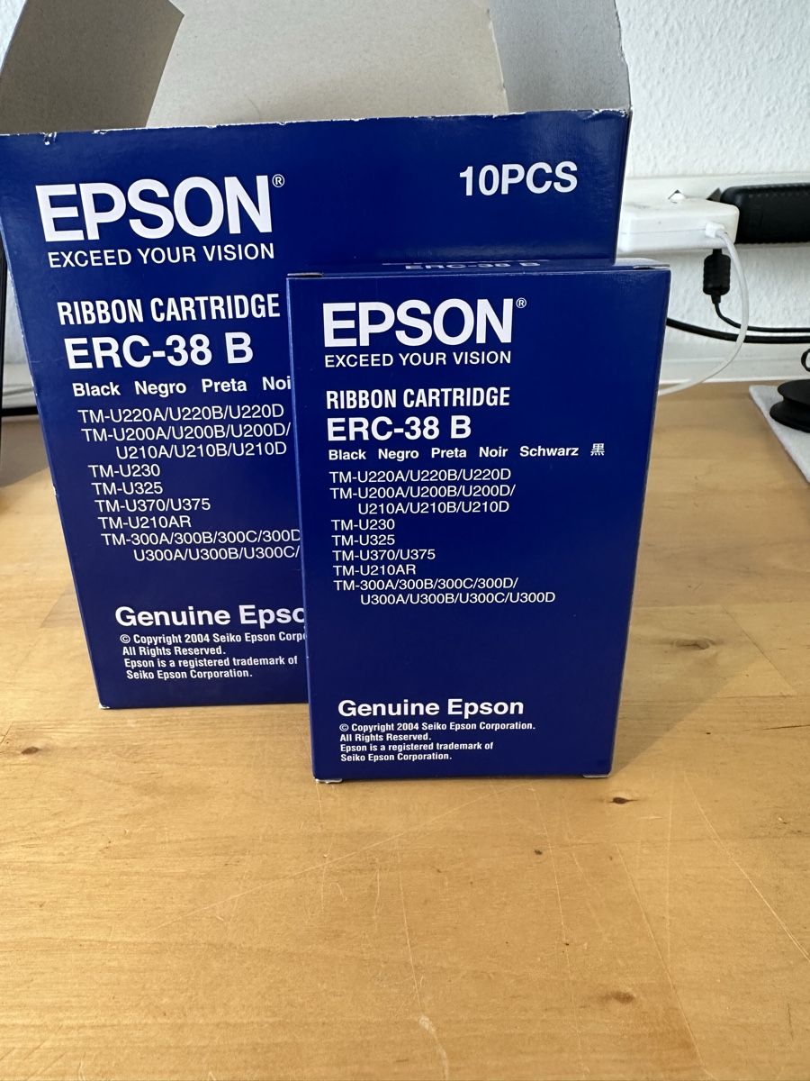 Epson Cartucce per stampanti & toner: Epson ERC-38 B Farbband Schwarz – Nuovo (secondo la descrizione) da Luzern venduto da FrankGroebel 3