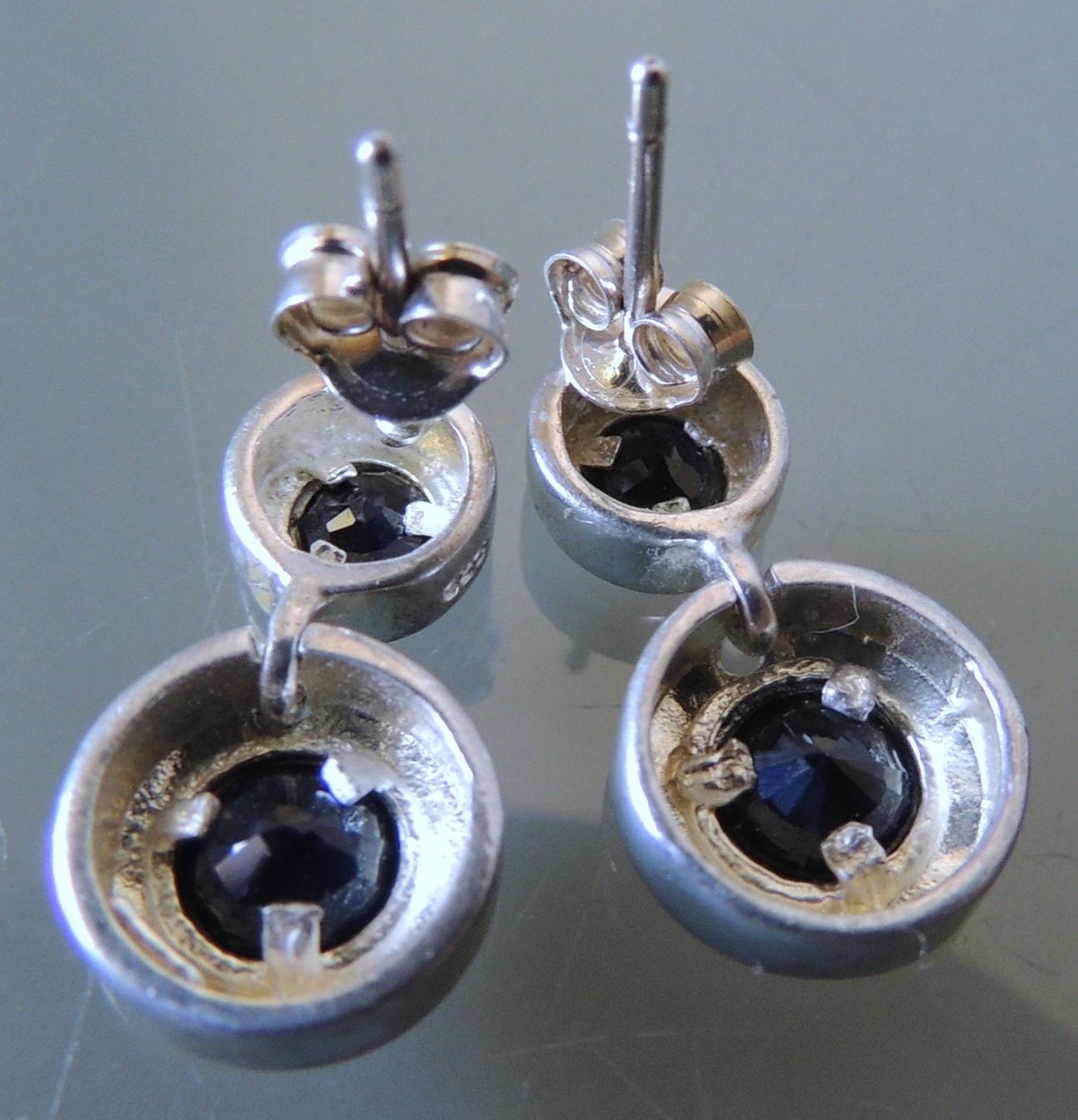 Orecchini pendenti & Orecchini a lobo: Kyanith und Topas Ohrstecker aus Silber 925 – Usato da Waldenburg venduto da schaller707 3