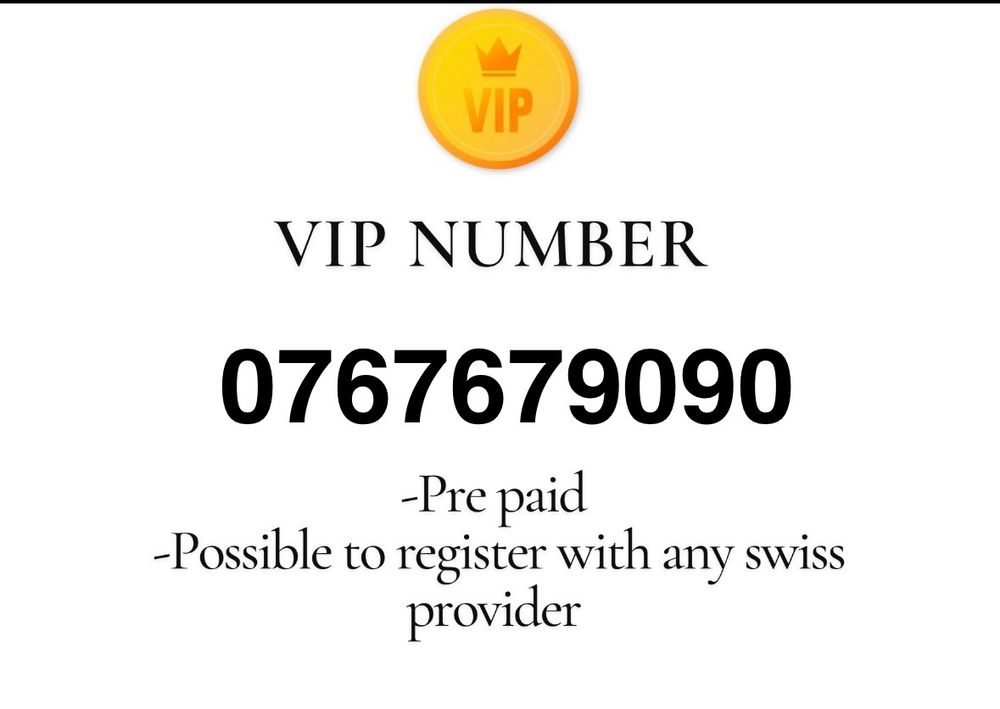VIP NUMBER Numéro VIP VIP Nummer Handynummer Kaufen auf Ricardo