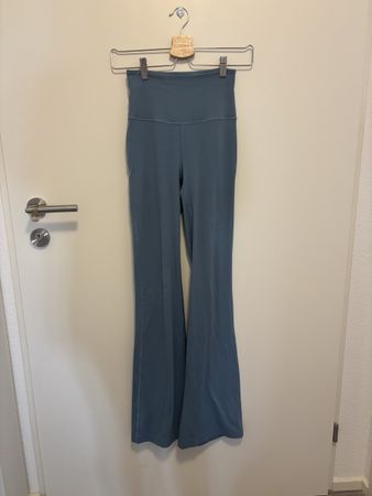 Lululemon Blue Super-High Rise Flare Nulu Leggings