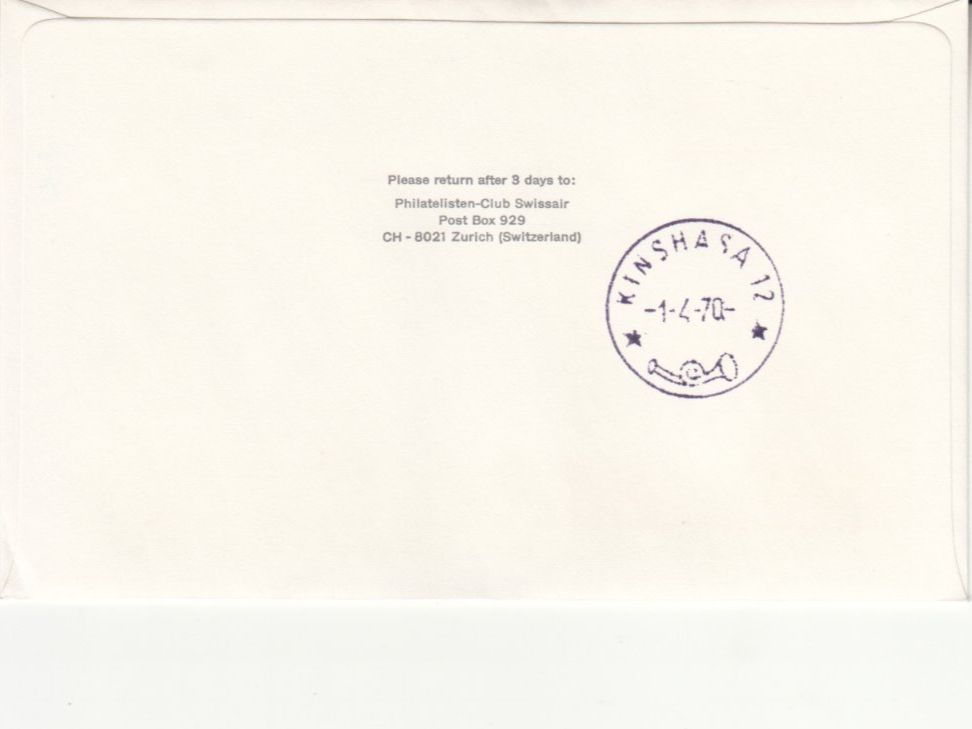 Tutti i francobolli: SLH RF 70.1b Genève-Kinshasa – Usato da Bürglen TG venduto da StampGraf 1