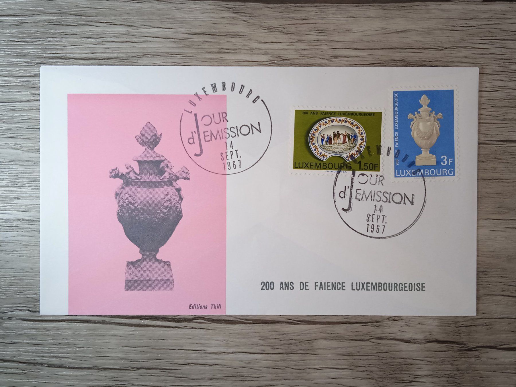 Tutti i francobolli: TR47 Enveloppe + Timbre Luxembourg 1967 – Usato da Cousset venduto da Patrick_Collections