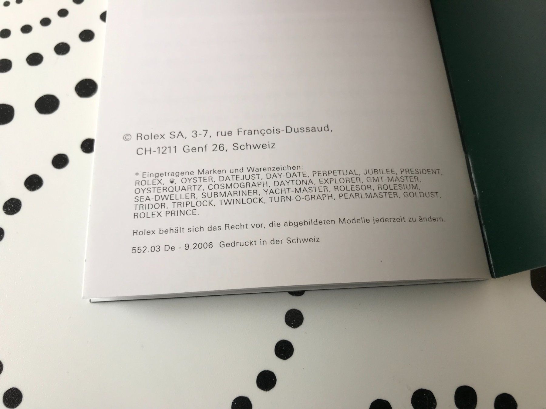 Rolex Documents: ROLEX ORIG. DATEJUST - OPERATING INSTRUCTIONS - DE 2006 !!! – Neuf (Voir description) à Epalinges par dream-watch 6
