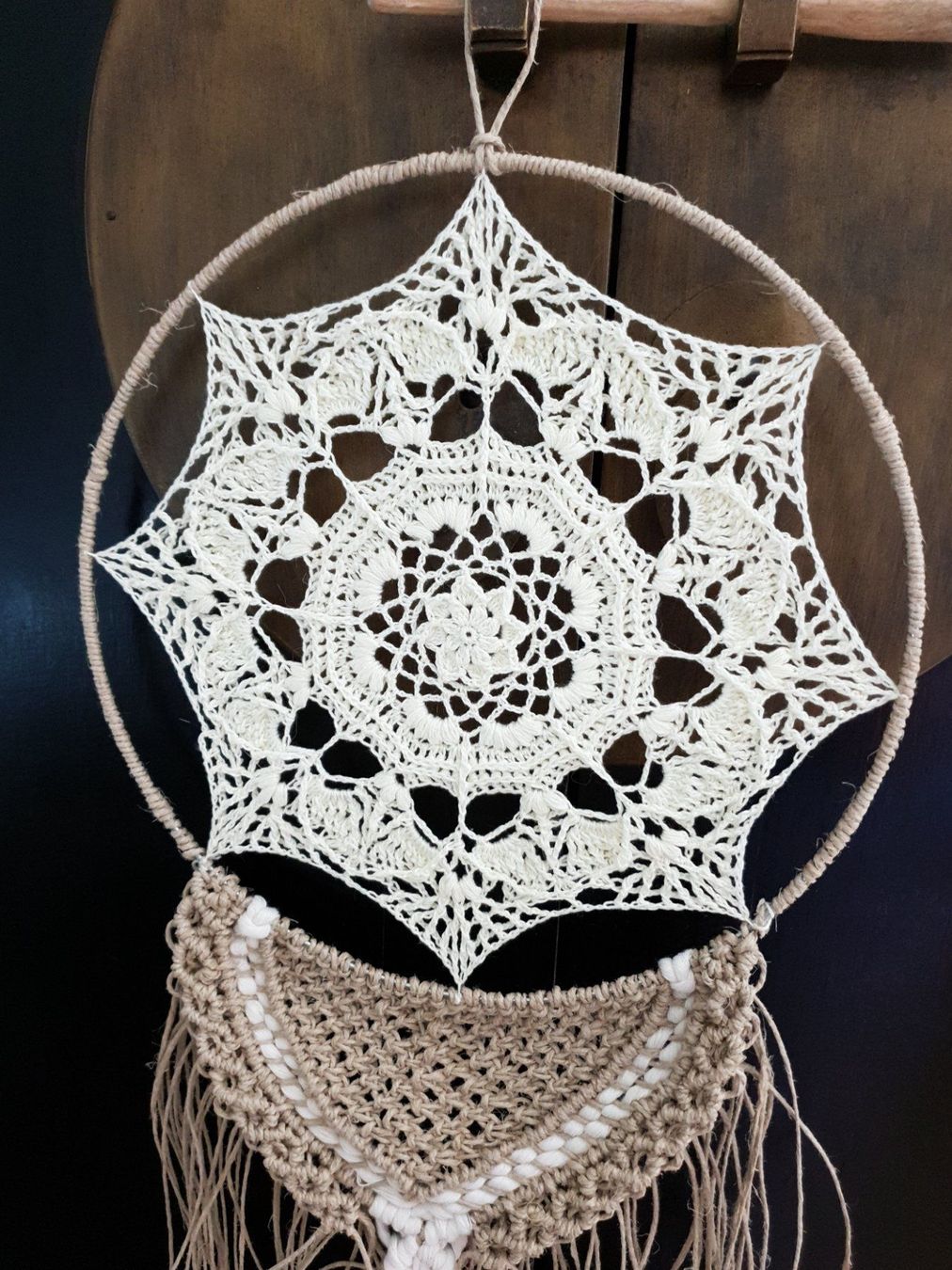Tutte le decorazioni: Traumfänger häkeln und Makramee Rustikal Boho – Nuovo (secondo la descrizione) da Gelterkinden venduto da Macrameed 1