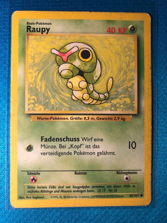Pokemon - Raupy (45/102) Base Set Deutsch - MP - (Gebraucht) in Gossau ...