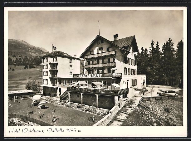 Cartoline postali: AK Valbella, Das Hotel Waldhaus – Usato da Berlin venduto da bartko-reher