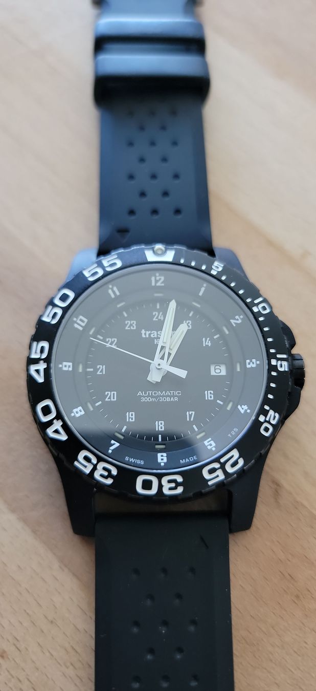 Traser Orologi: Traser H3 Automatic Taucheruhr schwarz – Usato da Reinach BL venduto da BerCHBer