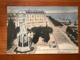Postkarte Genf Monument Brunswick Litho 1905 (P548)
