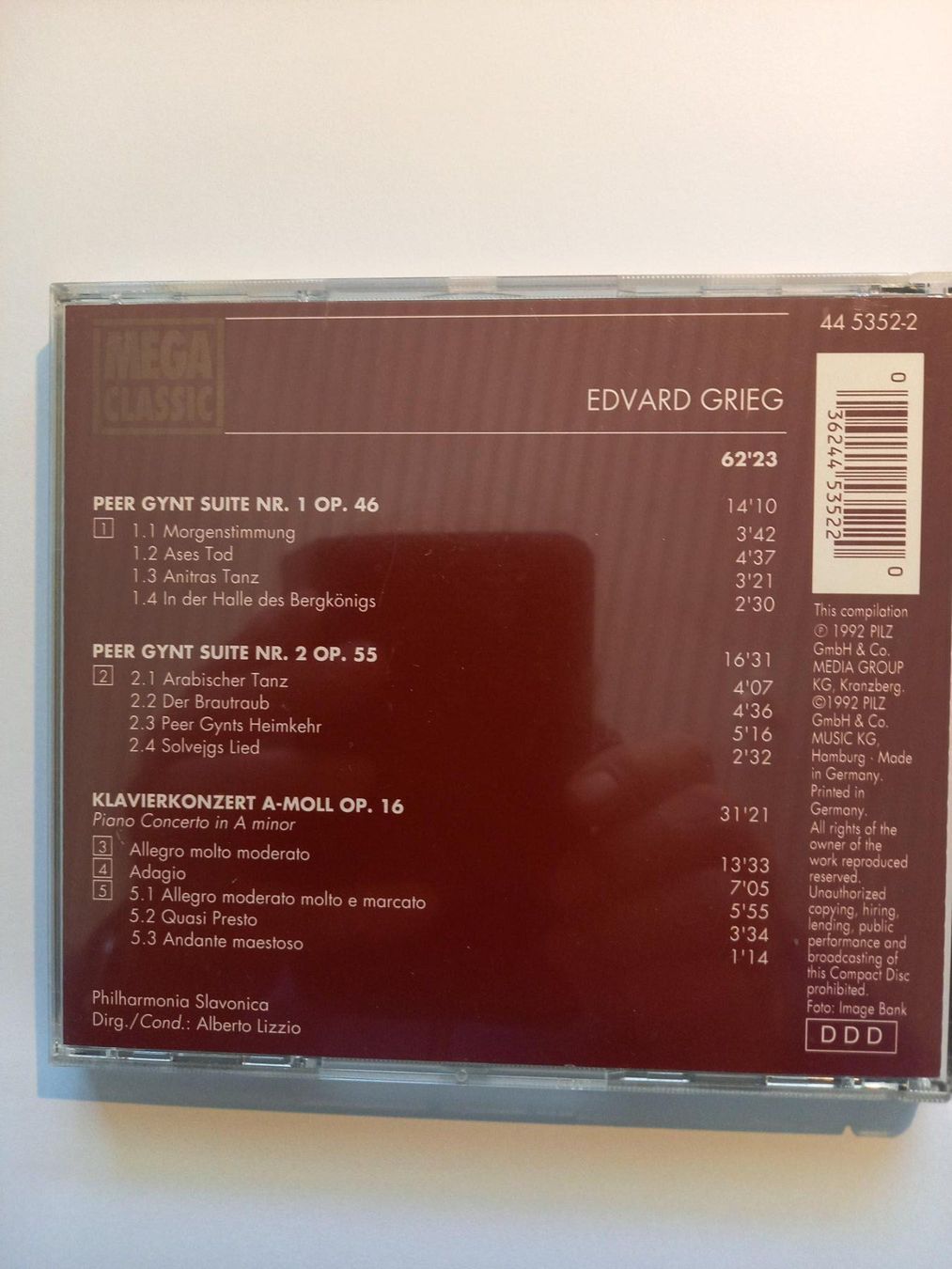CD: CD Mega Classic: Edvard Grieg, Peer Gynt Suiten – Usato da Wengi b. Frutigen venduto da albion7 1