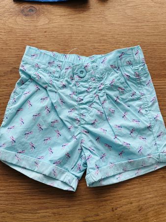 Neue Sommerliche Mädchen Shorts mit Flamingos, Grösse 92