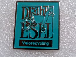 Ansteckpin 264: Draht Esel Velo Recycling