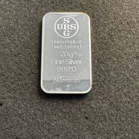 20 gramm Silber Barren Schweiz UBS Bank 1