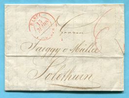 Faltbrief von Basel nach Solothurn 1834