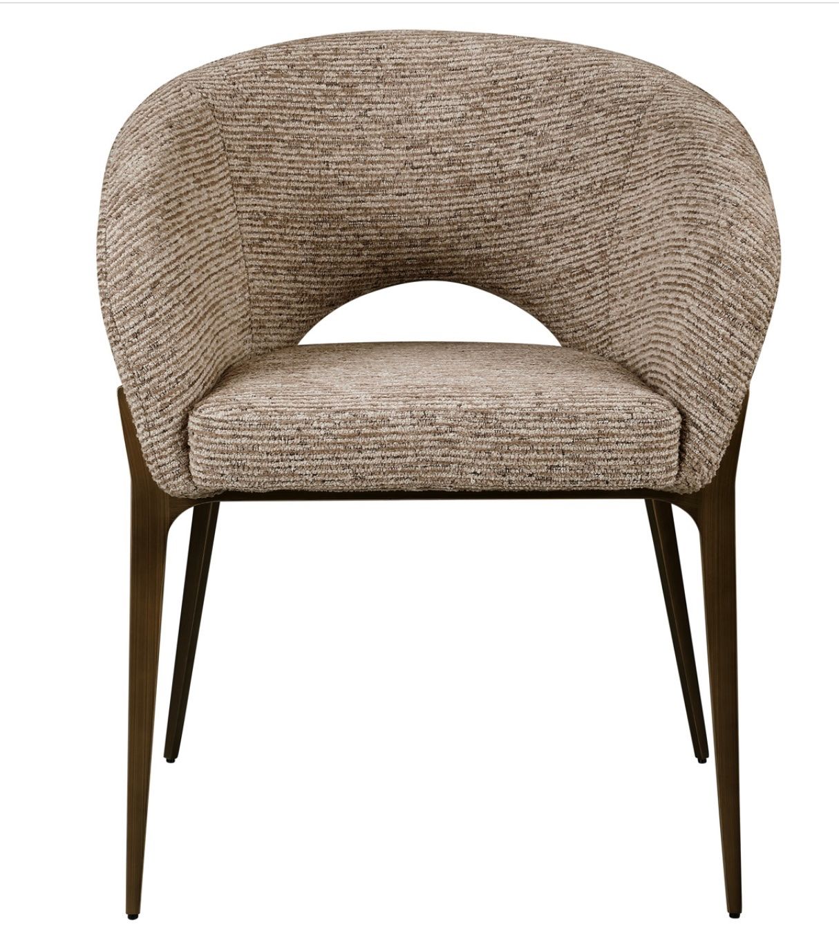Sedie: RICHMOND INTERIORS Dining chair Kenzi mocca linear fire reta – Nuovo e nell'imballaggio originale da Ruswil venduto da Miami-2026 2